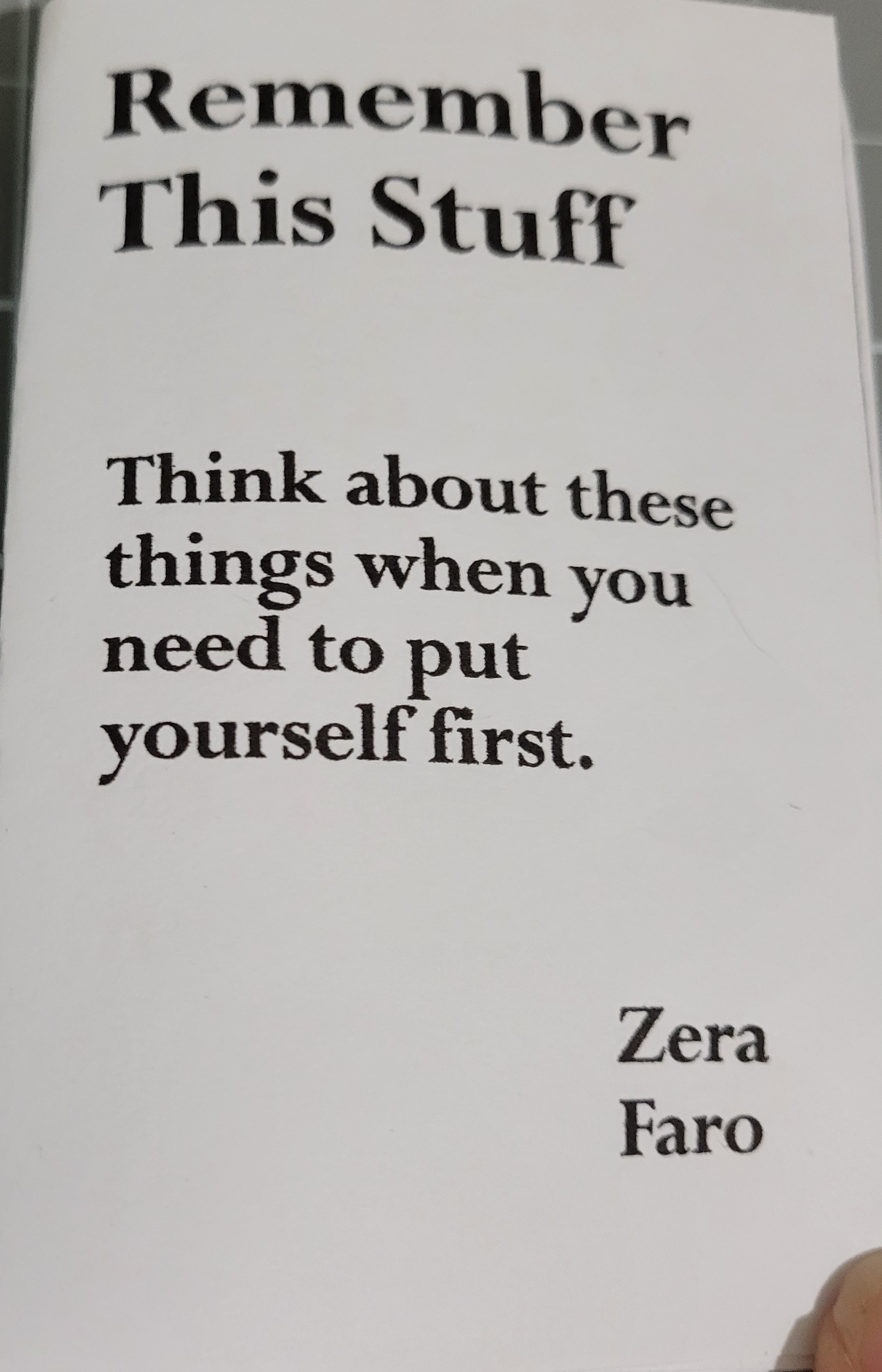 Remember This Stuff